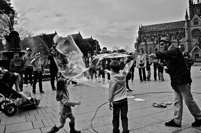 Soap Bubble Man