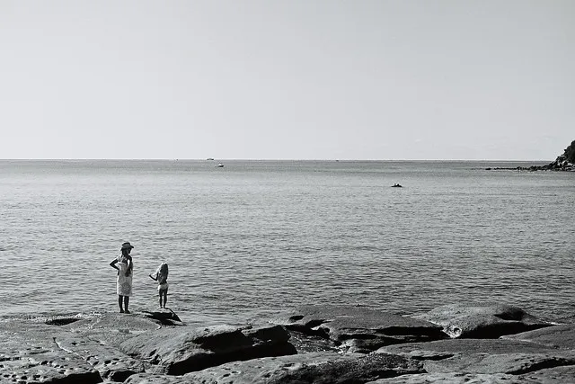 Blonde mom and dancing daughter