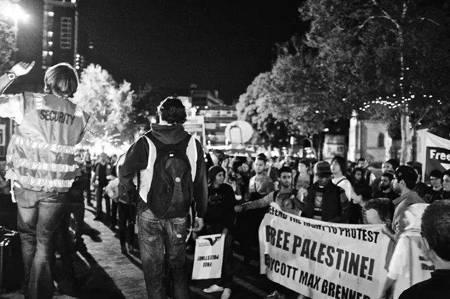 Anti-Israel Rally at Max Brenner 53