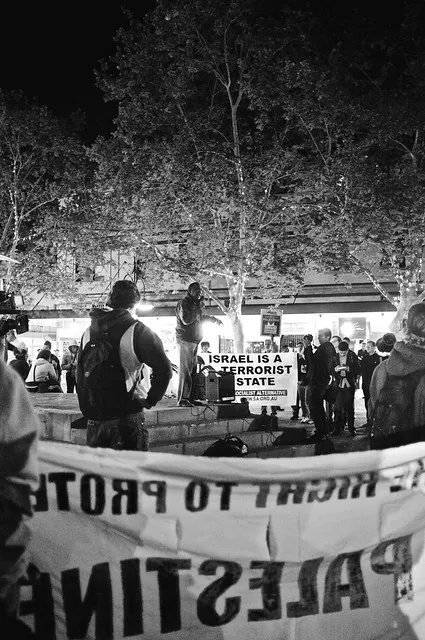 Anti-Israel Rally at Max Brenner 22