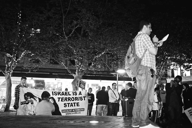 Anti-Israel Rally at Max Brenner 20