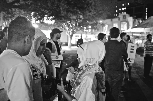 Anti-Israel Rally at Max Brenner 14