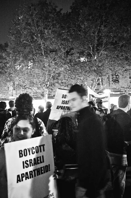 Anti-Israel Rally at Max Brenner 11