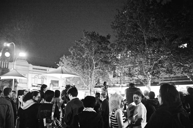 Anti-Israel Rally at Max Brenner 9